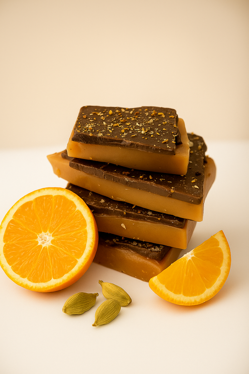 Cardamom Orange Dark Chocolate Toffee
